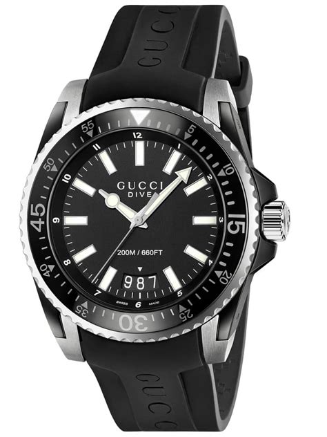 gucci dive snake dial black rubber strap watch|gucci swiss dive.